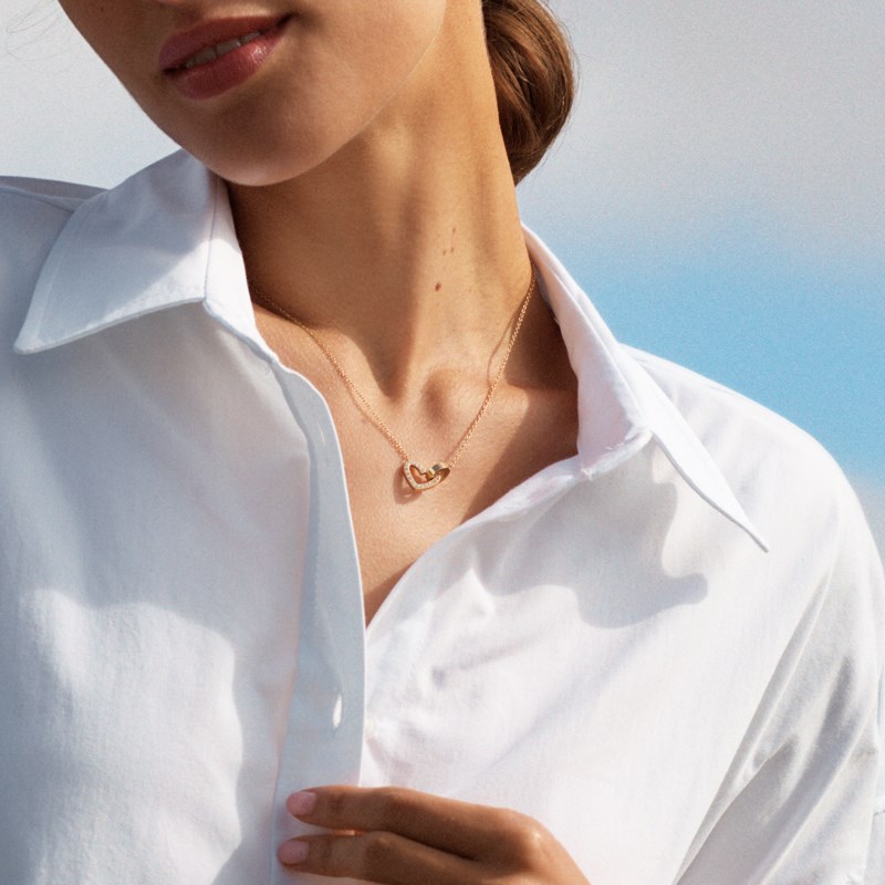 Halsband eternal heart necklace stål 3