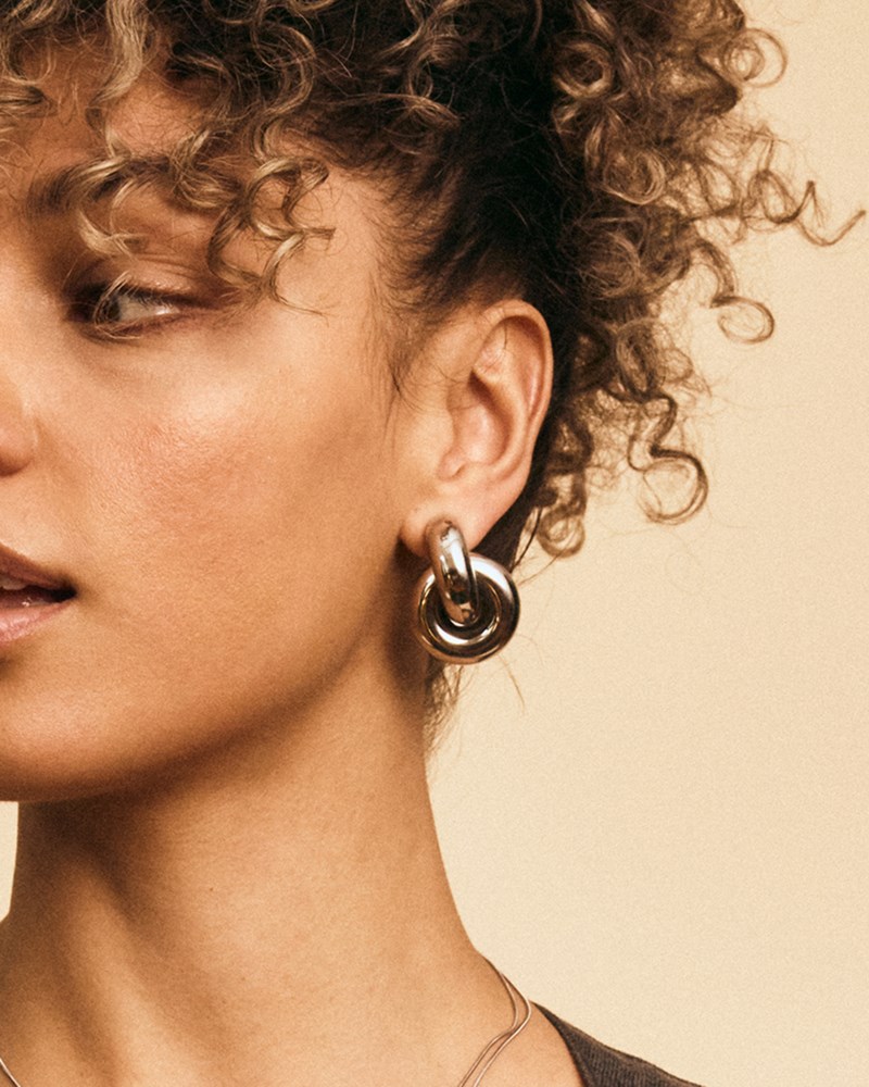 Örhängen redondo studs l förgyllt stål 2