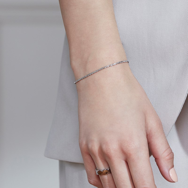 Armband tinsel thin bracelet stål 2