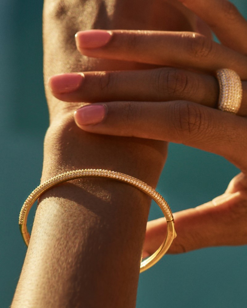 Armring luxe bangle förgyllt stål 2