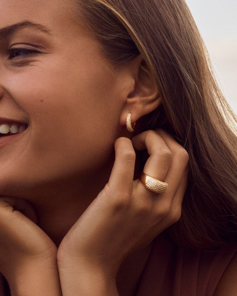 Örhängen luxe hoops förgyllt silver 2