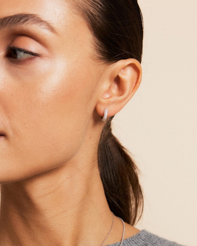 Örhängen luxe hoops mini silver 2