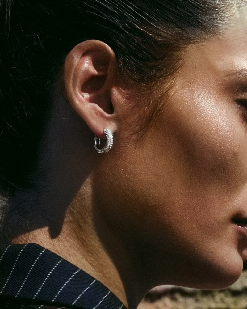 Örhängen luxe hoops silver 2