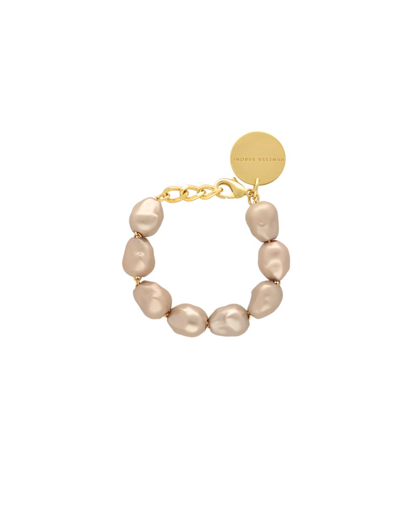 Armband organic pearl bracelet champagner pearl 1