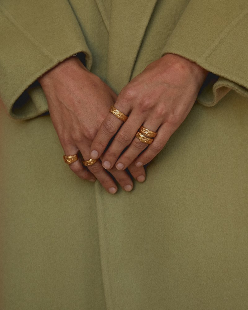 Ring chunky gult guld 3