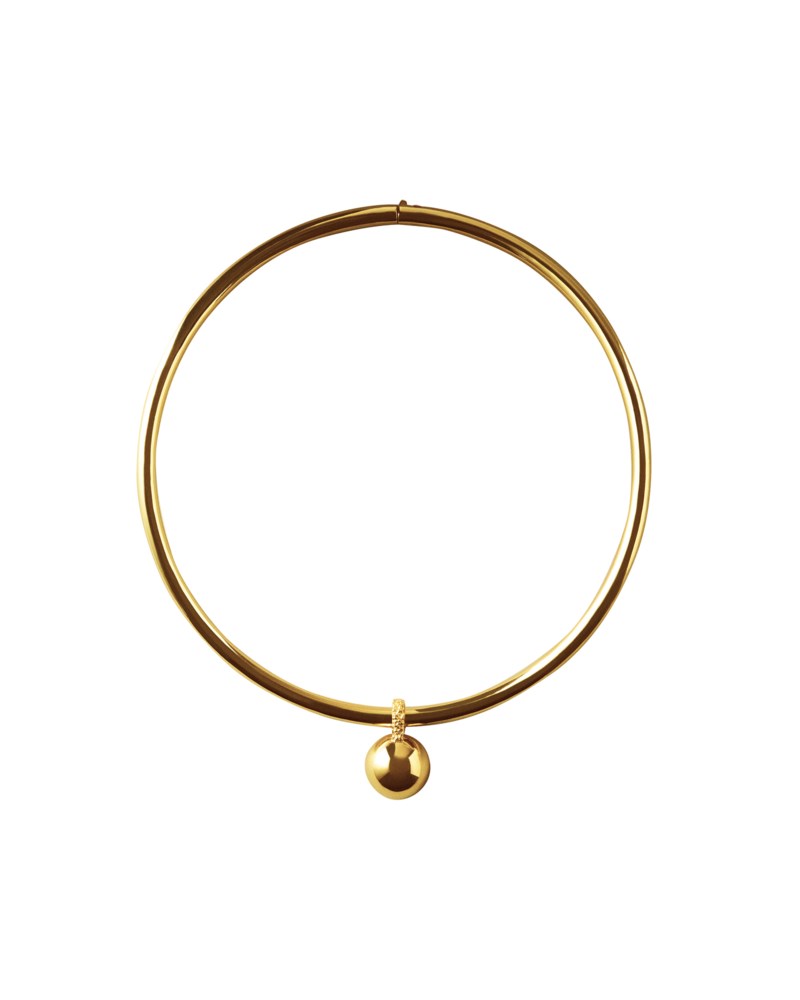 Halsband ornament necklace gult guld 1