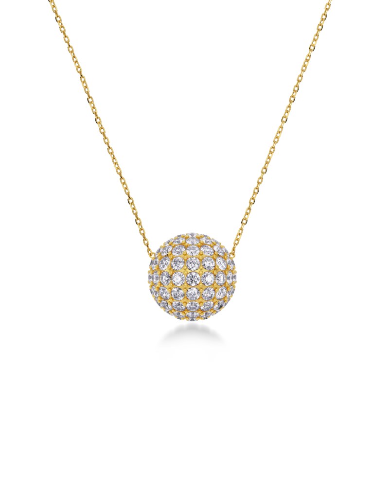 Halsband bead sparkle necklace stål 2