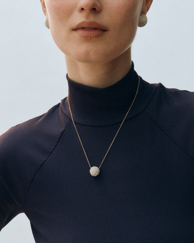 Halsband bead sparkle necklace stål 3