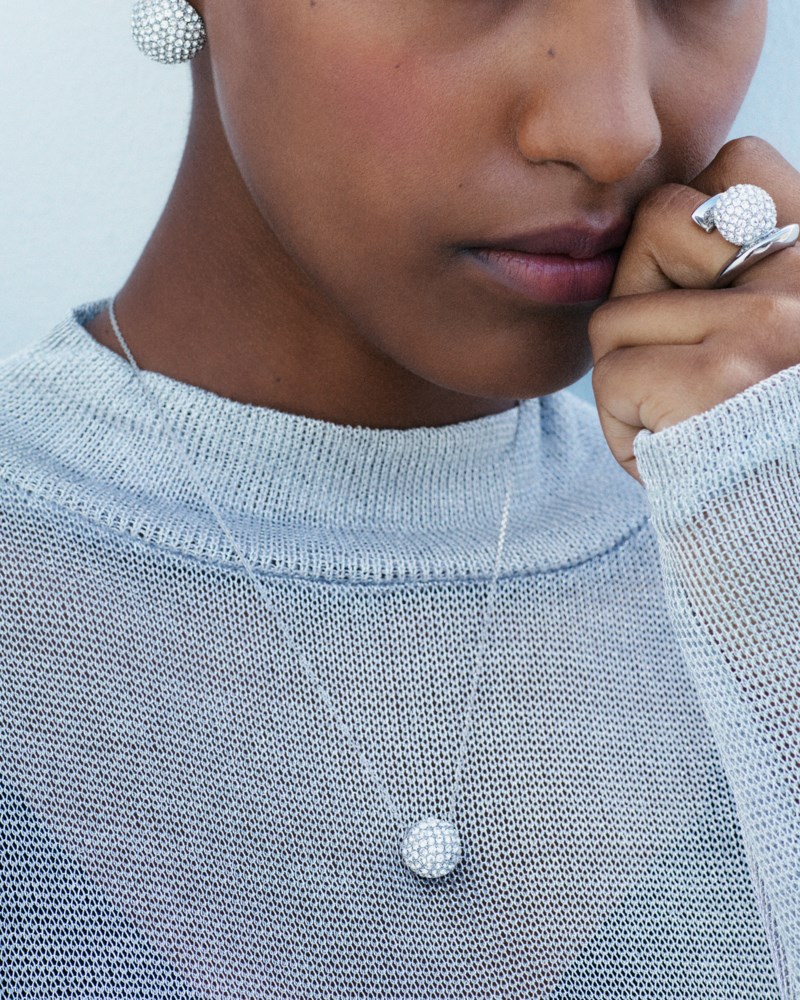 Halsband bead sparkle necklace stål 3
