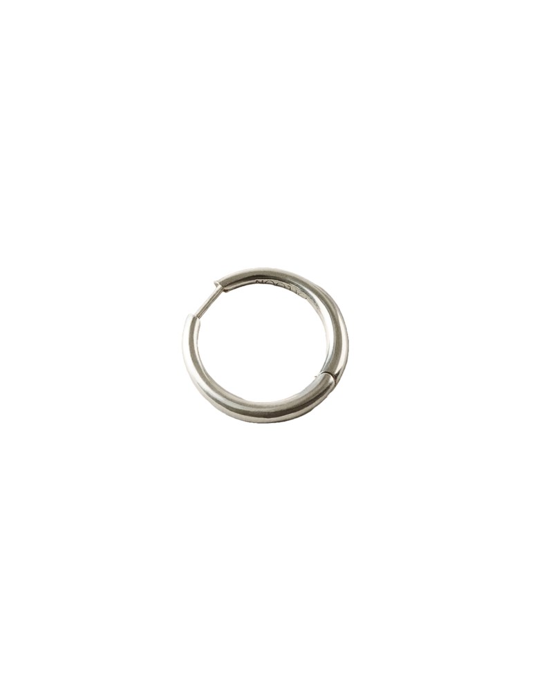 Örhänge polished big hoop silver 1