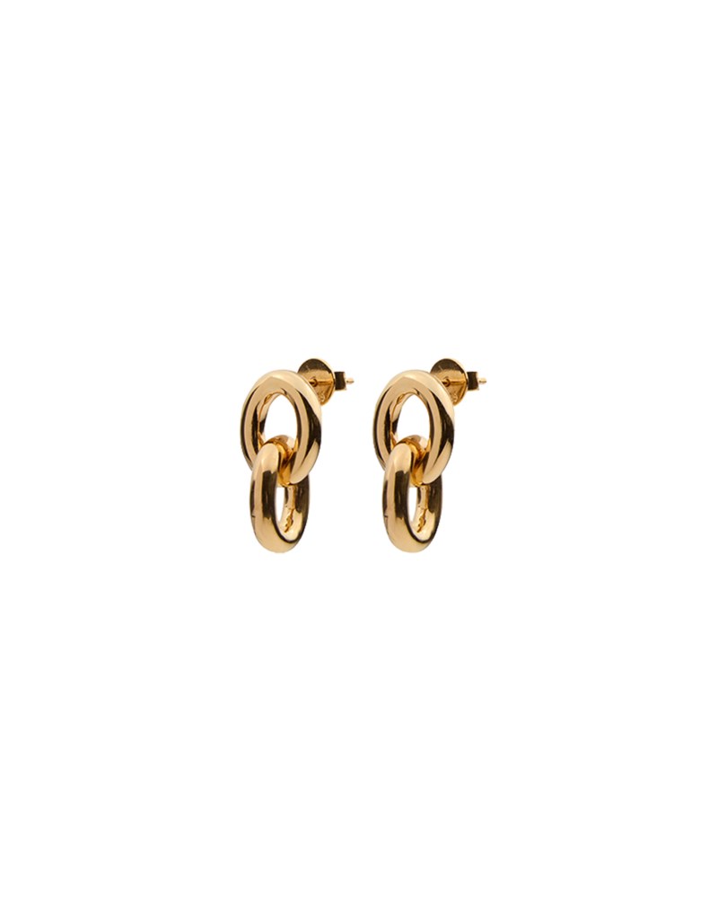 Örhängen oval link earrings förgyllt silver 1
