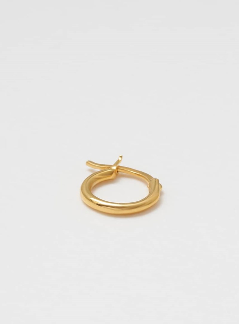 Örhänge whire hoop shiny förgyllt silver 2