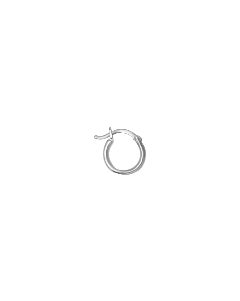 Örhänge whire hoop shiny förgyllt silver 1