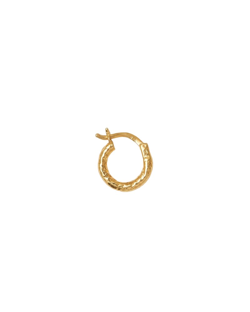 Örhänge whire hoop structured förgyllt silver 1