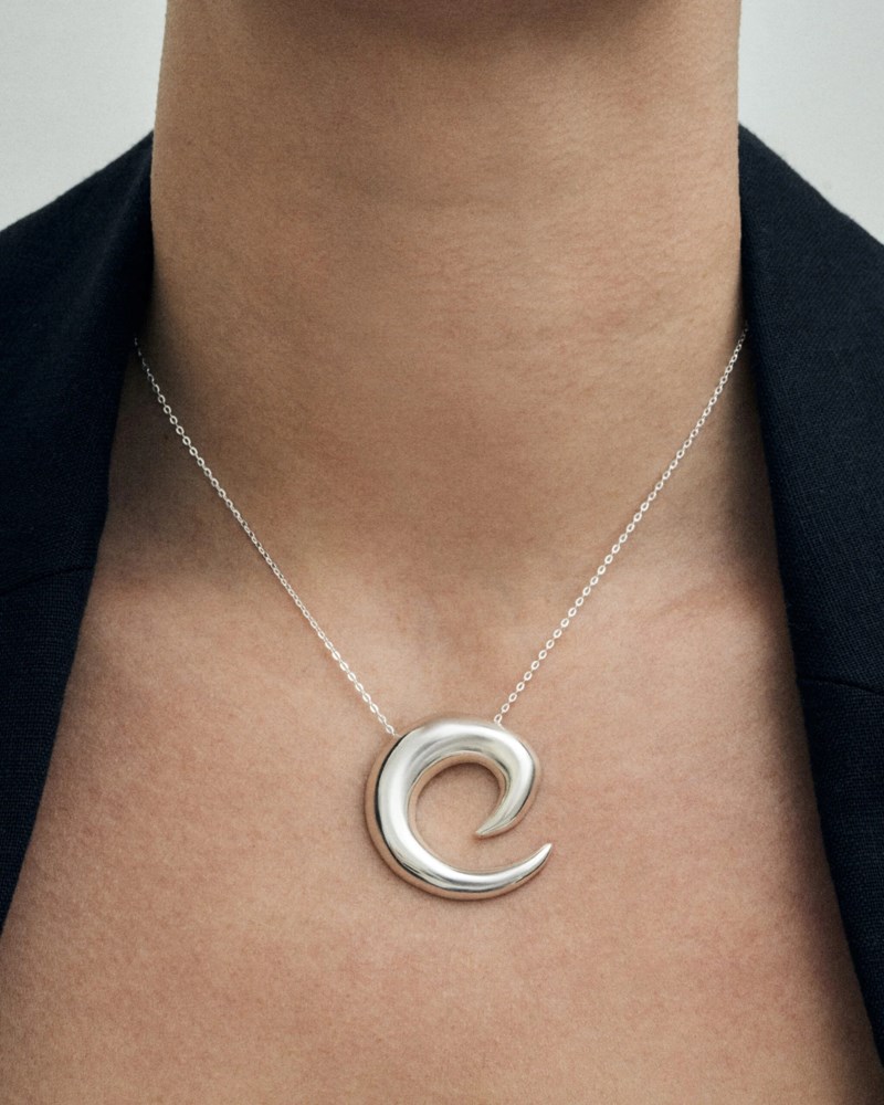 Halsband mini saturn necklace silver 2