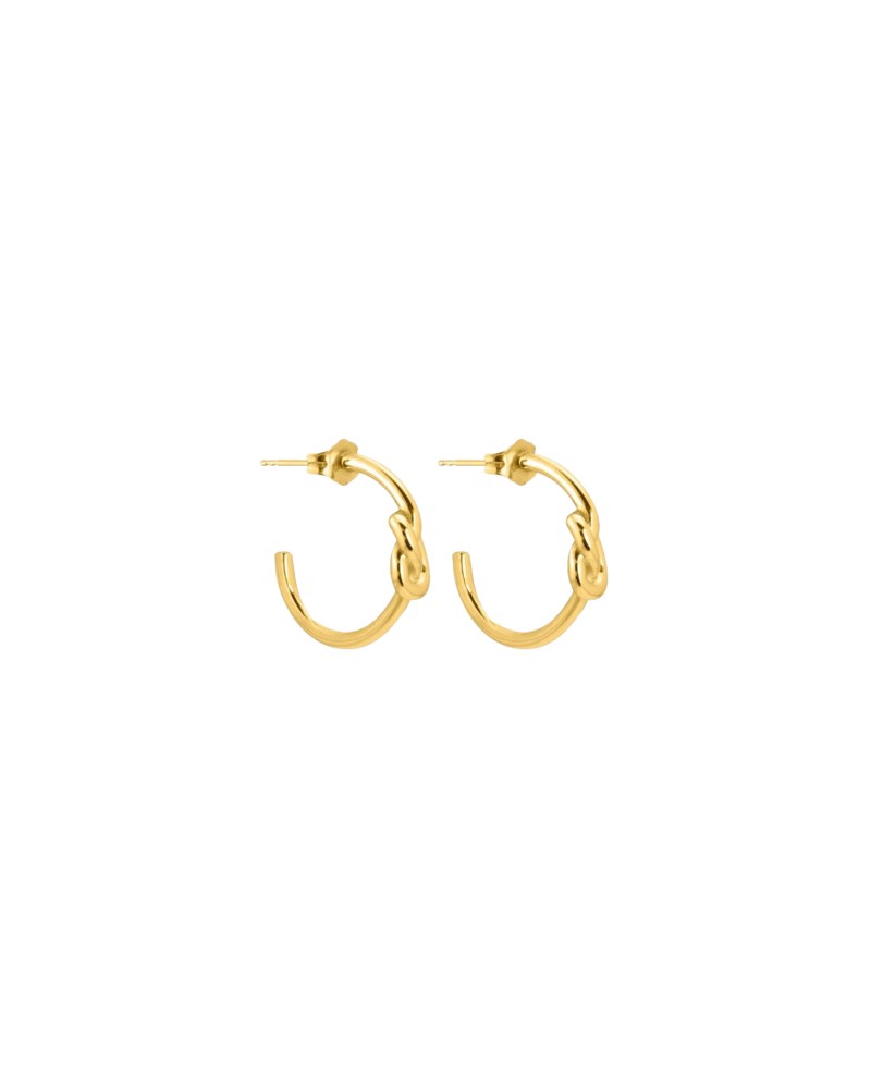 Örhängen knot mini hoops silver 1