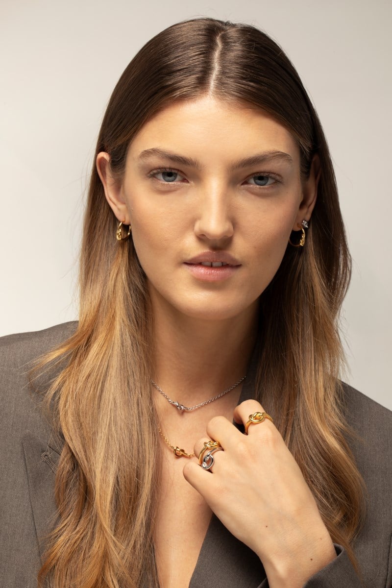 Ring knot förgyllt silver 2