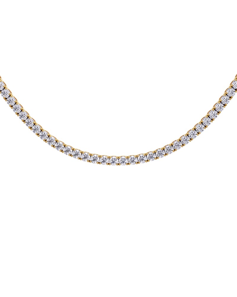 Halsband tennis necklace förgyllt rostfritt stål 2