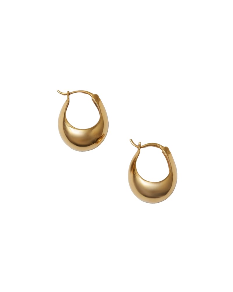 Örhängen egg hoops förgyllt silver 1