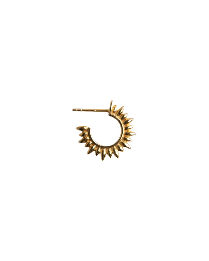 Örhänge mini sun hoop single förgyllt silver 1