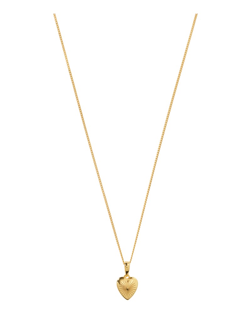 Halsband sunburst heart necklace silver 1