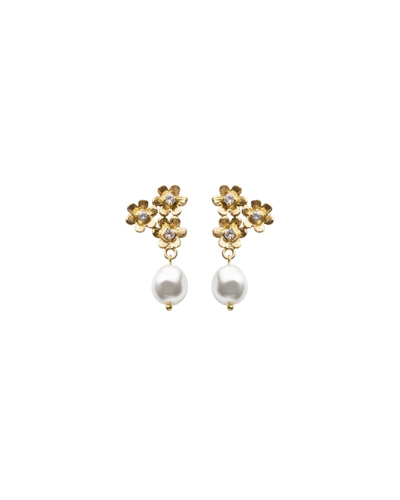 Örhängen juni earrings förgylld mässing 1