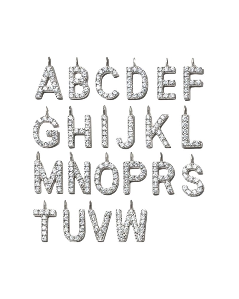 Bokstavshänge stone letter charm