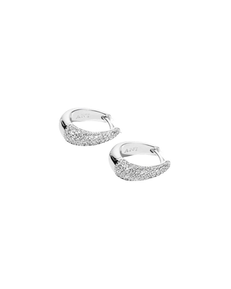 Örhängen pavé ellipse earrings silverpläterad mässing 1