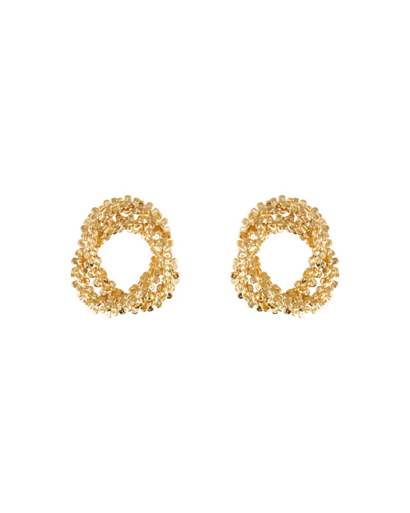 Örhängen gemma knot earrings förgylld mässing 1