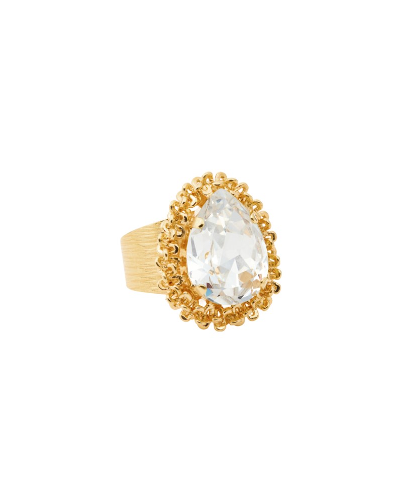 Ring classic gemma förgylld mässing 1