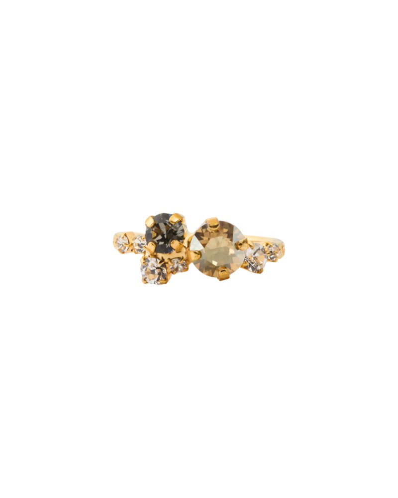 Ring stardust black golden combo 1