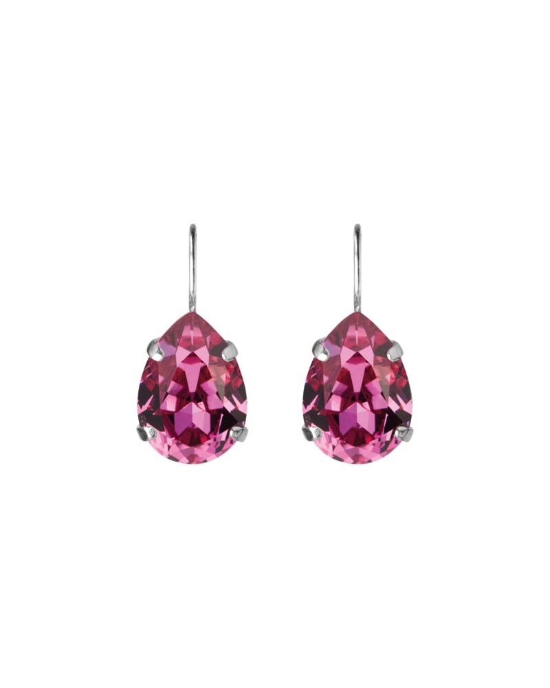 Örhängen mini drop clasp earrings dark rose 1