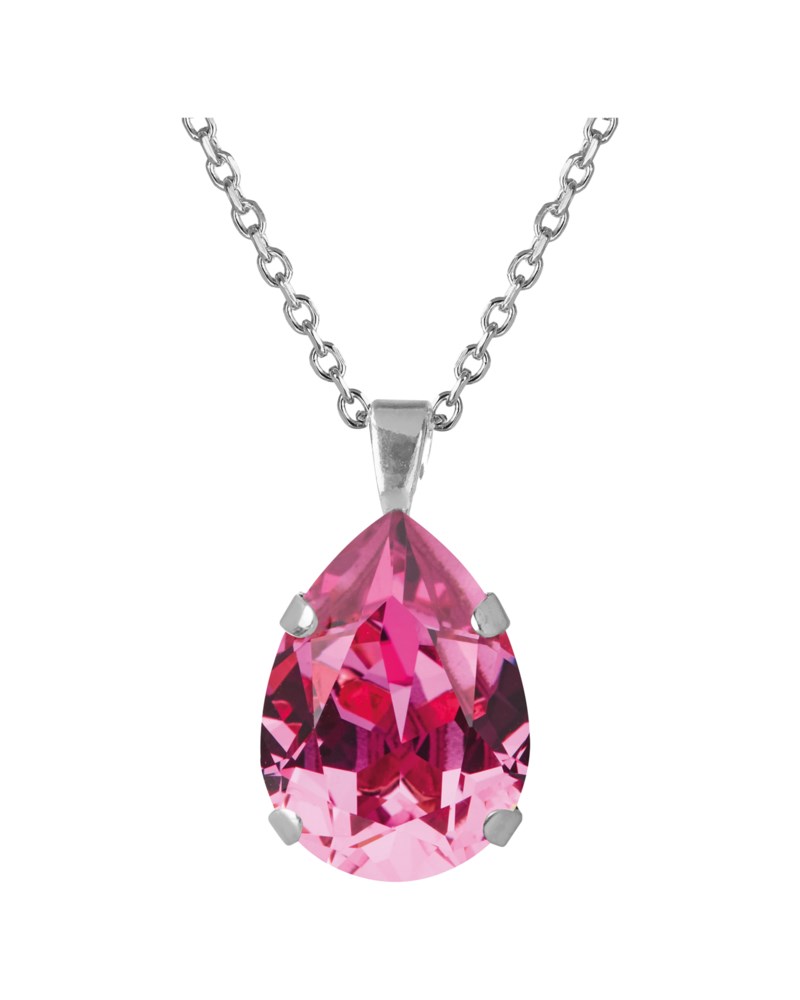 Halsband mini drop necklace dark rose 1
