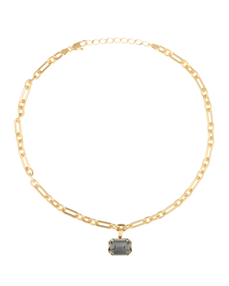 Halsband lydia chain necklace black diamond 1