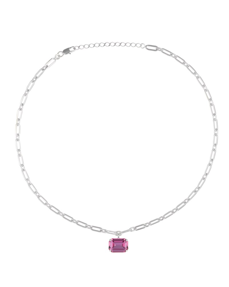 Halsband mini lydia necklace dark rose 1