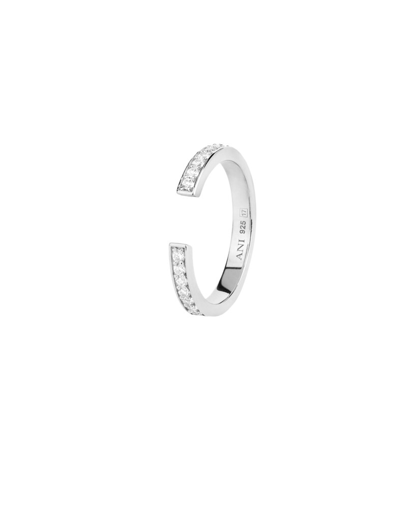 Ring aperto pavé 1