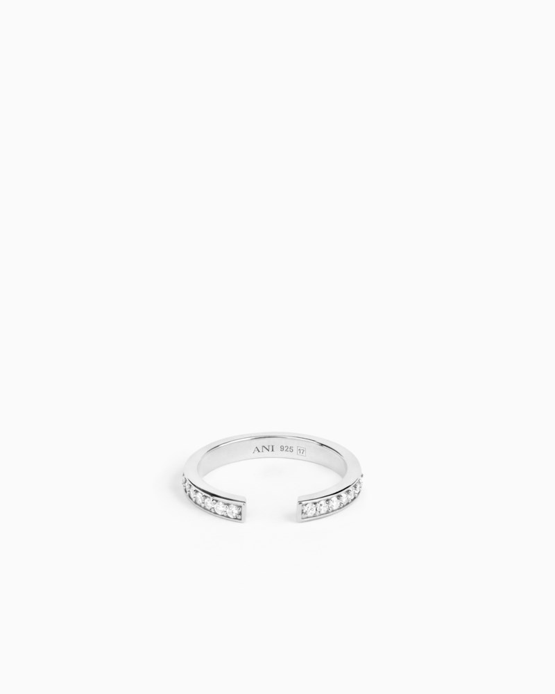 Ring aperto pavé 2