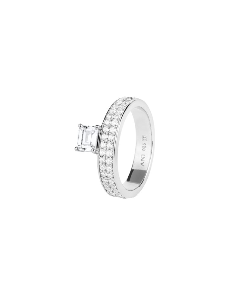 Ring double sopra pavé emerald 1