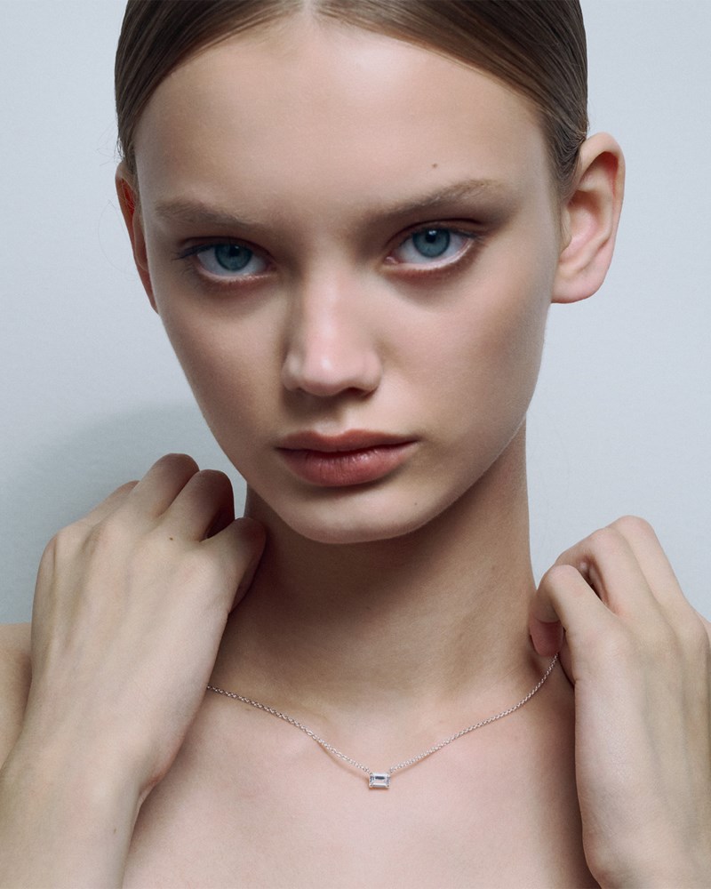 Halsband emerald chain necklace förgyllt silver 3