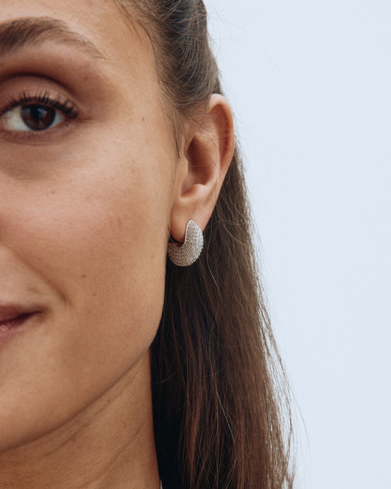 Örhängen wi25 bisque pavé hoops förgyllt stål 3