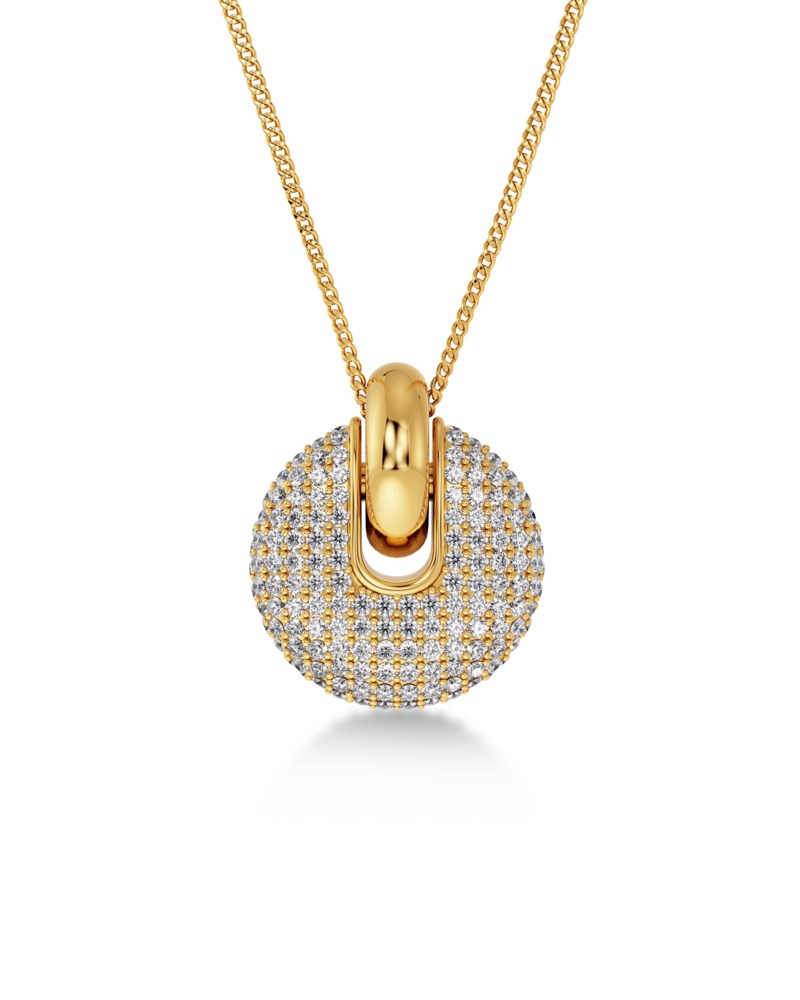 Halsband wi25 bisque pavé necklace silver 2