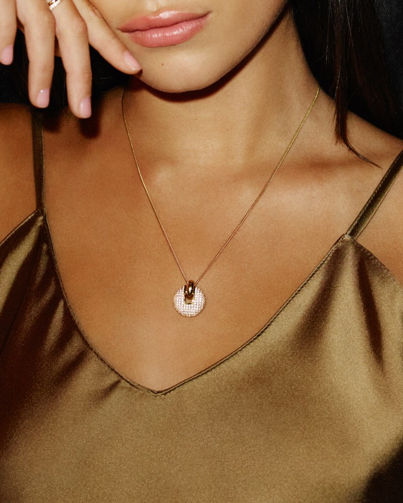Halsband wi25 bisque pavé necklace silver 3
