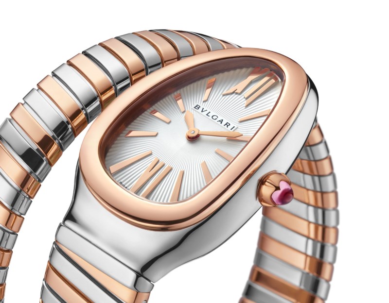 Klocka serpenti tubogas 35mm roséguld/stål 2