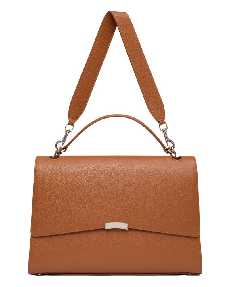 Väska signature briefcase caramel/silver 2