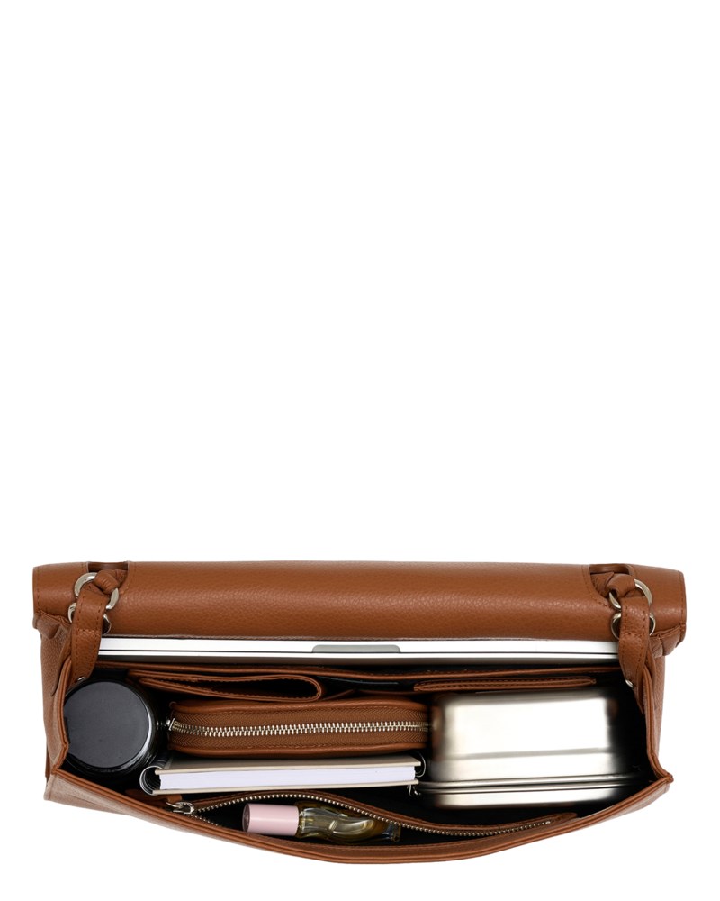 Väska signature briefcase caramel/silver 6