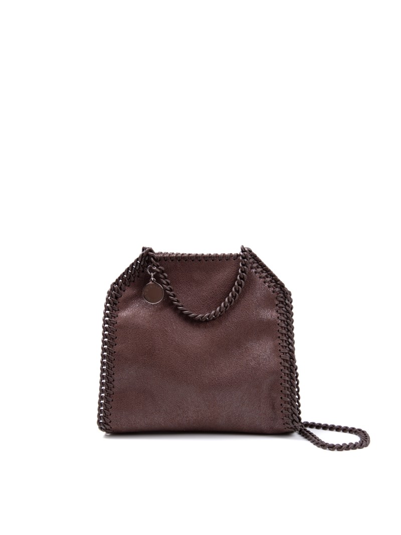 Väska falabella tiny tote shaggy deer brun 2