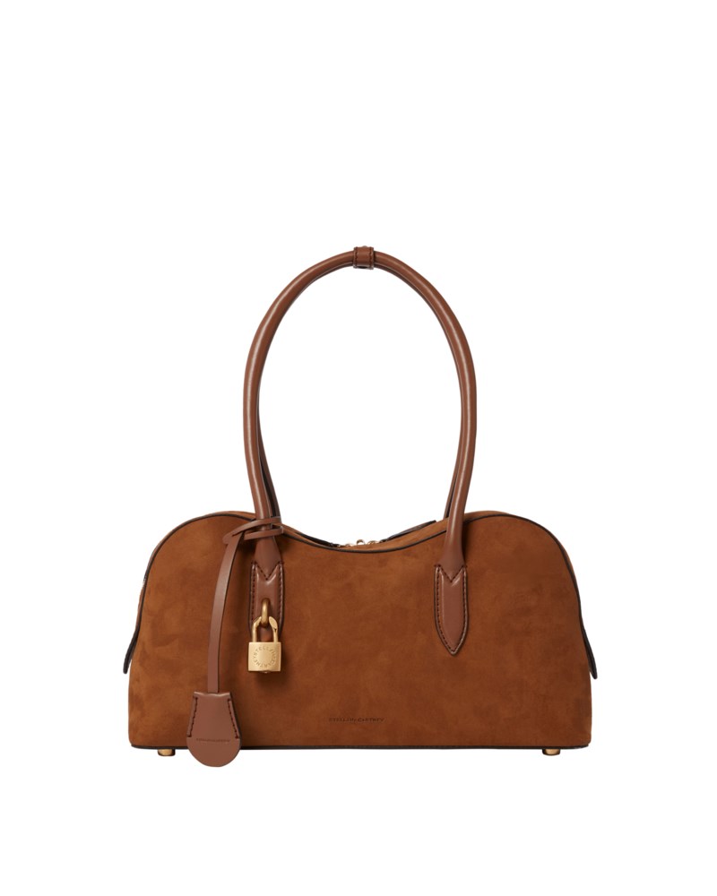 Axelremsväska stella ryder shoulder suede cognac 1
