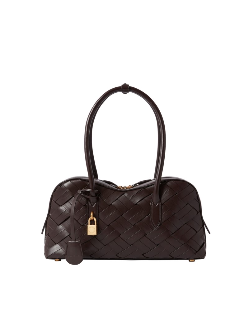 Axelremsväska stella ryder shoulder woven brun 1