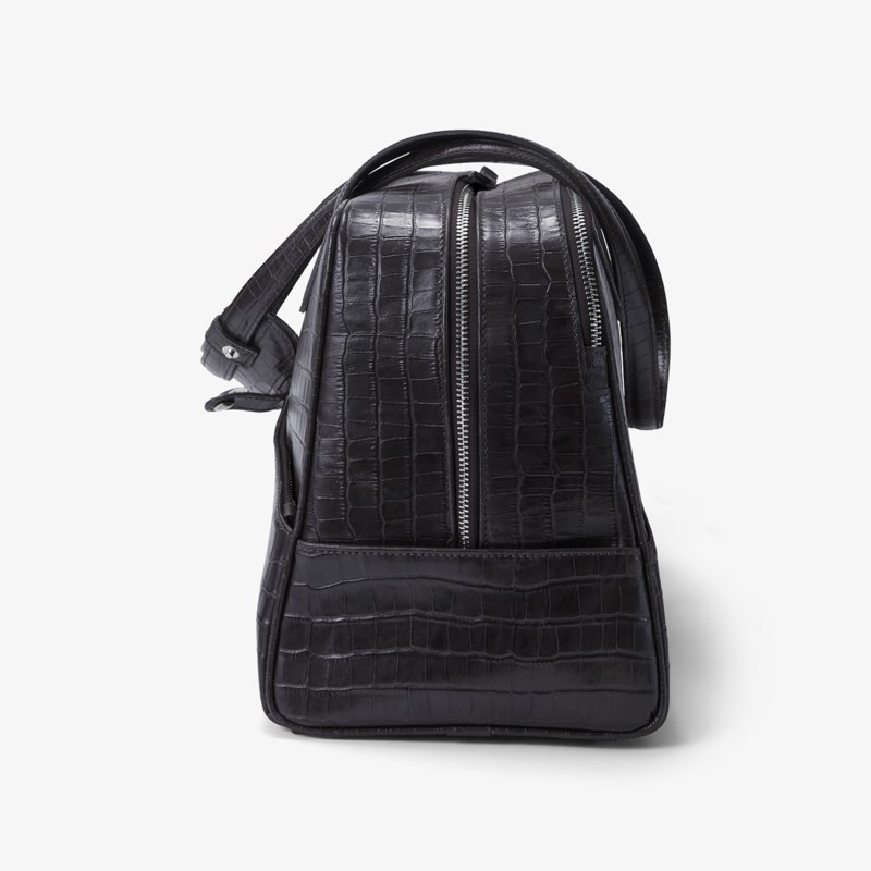 Väska 12h duffel bag black/silver croco 2