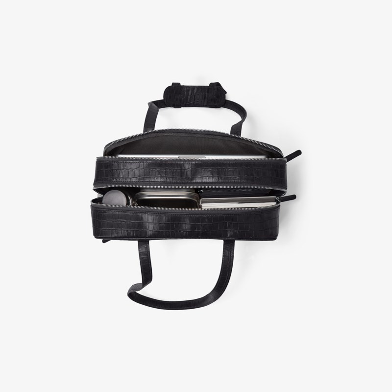 Väska 12h duffel bag black/silver croco 4